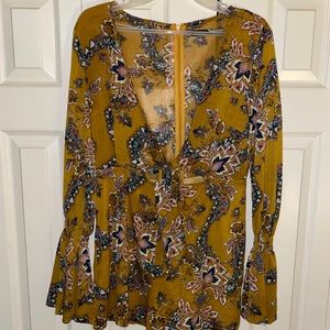 BooHoo Mustard Yellow Romper!